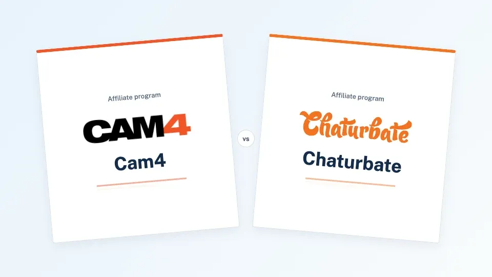 Cam4 and Chaturbate affiliate program cards with their official logos.