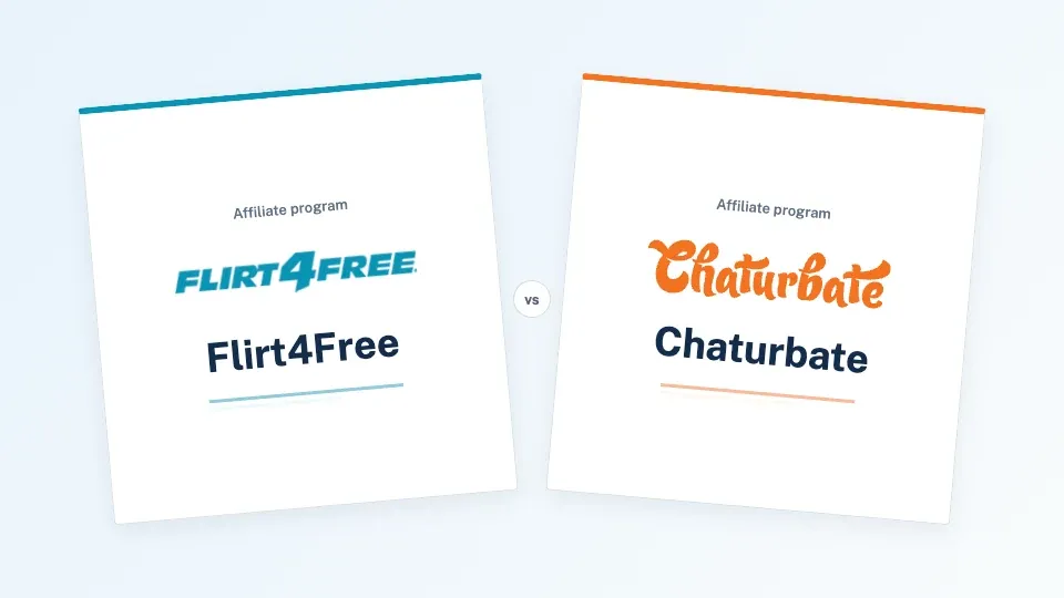 Flirt4Free and Chaturbate affiliate program cards with their official logos.