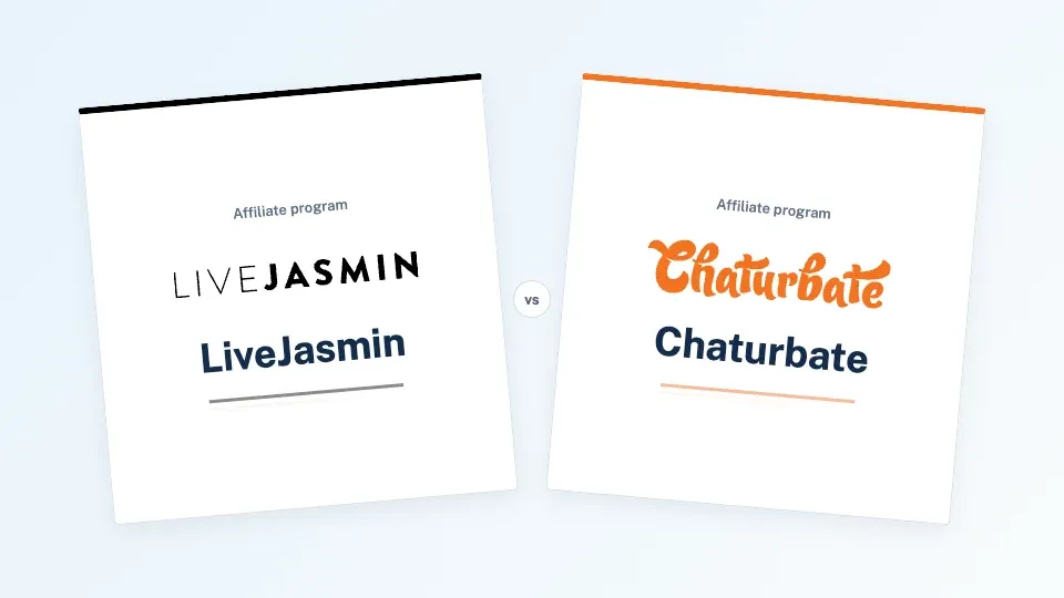 LiveJasmin and Chaturbate affiliate program cards with their official logos.