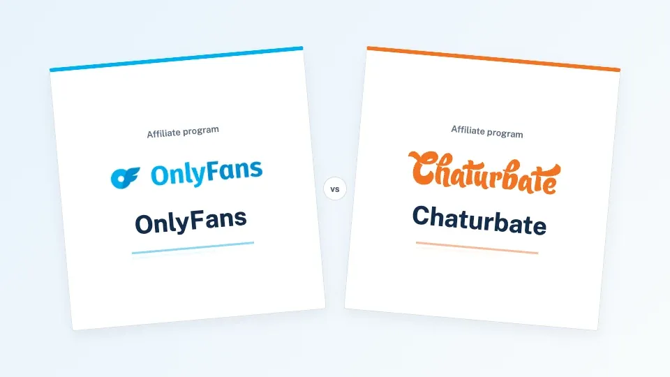 OnlyFans and Chaturbate affiliate program cards with their official logos.